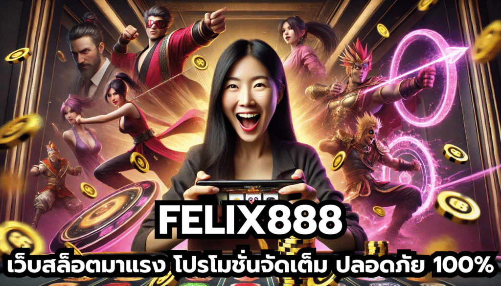 FELIX888 เว็บสล็อตมาแรง โปรโมชั่นจัดเต็ม ปลอดภัย 100%